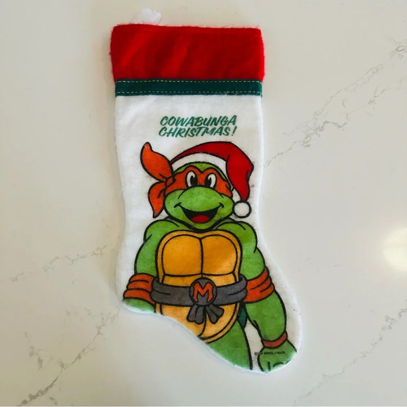 Teenage Mutant Ninja Turtles Vintage 90s Cowabunga Christmas Stocking - Picture 2 of 5